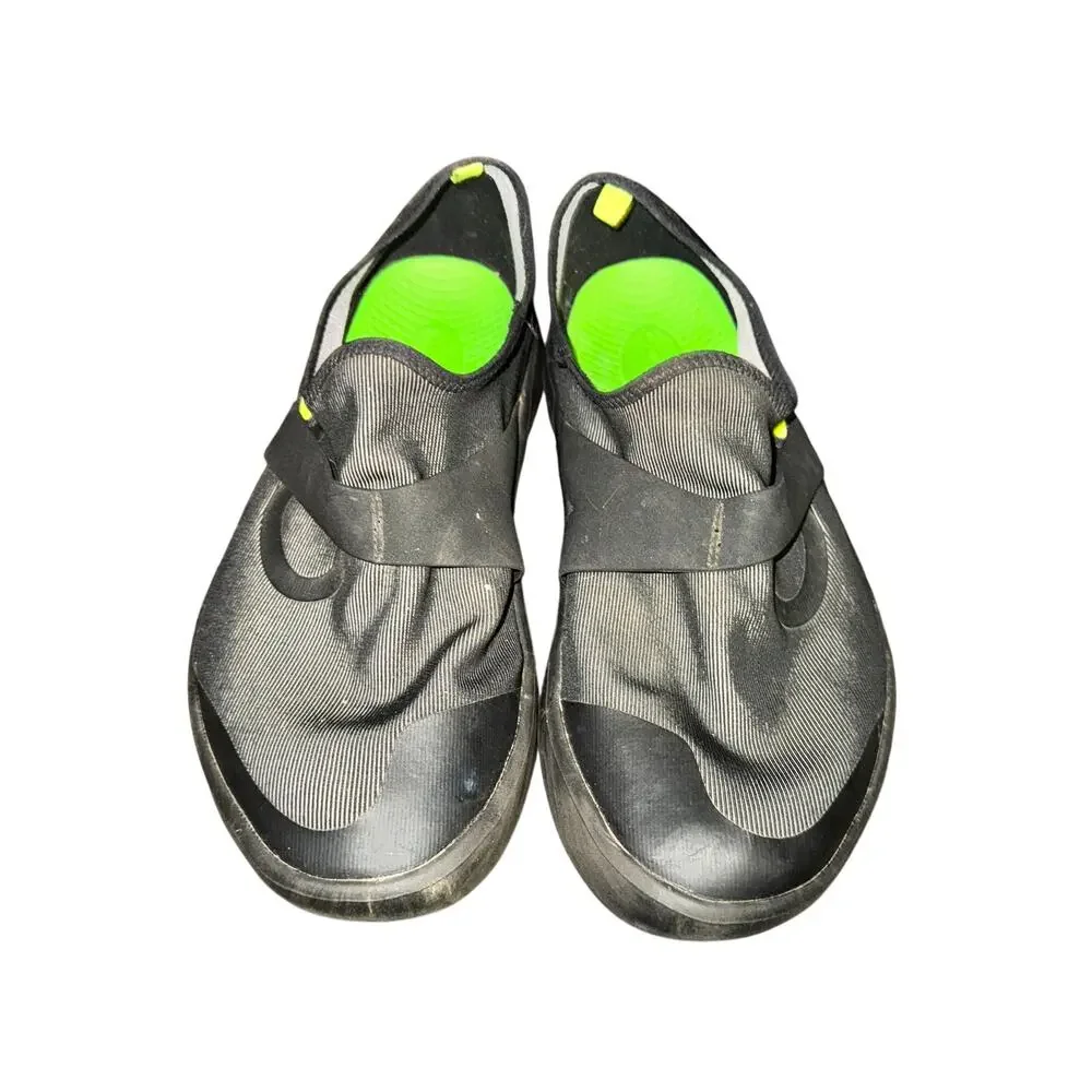 Oofos Oomg Fibre Low Shoes Men's Size 9 Black Slip On Recovery Comfort Athletic